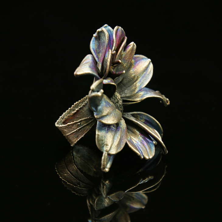 Кольцо в серебре Fleur de Magique, Хризантема, фото 2