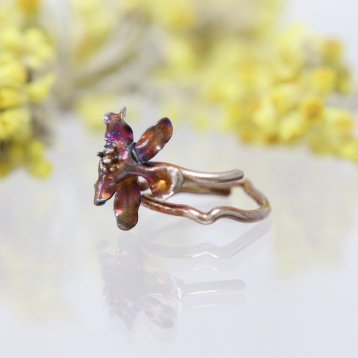 Кольцо в серебре Fleur de Magique, Орхидея, фото 2