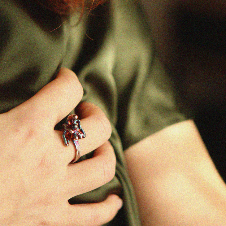 Кольцо в серебре Fleur de Magique, Орхидея, фото 2