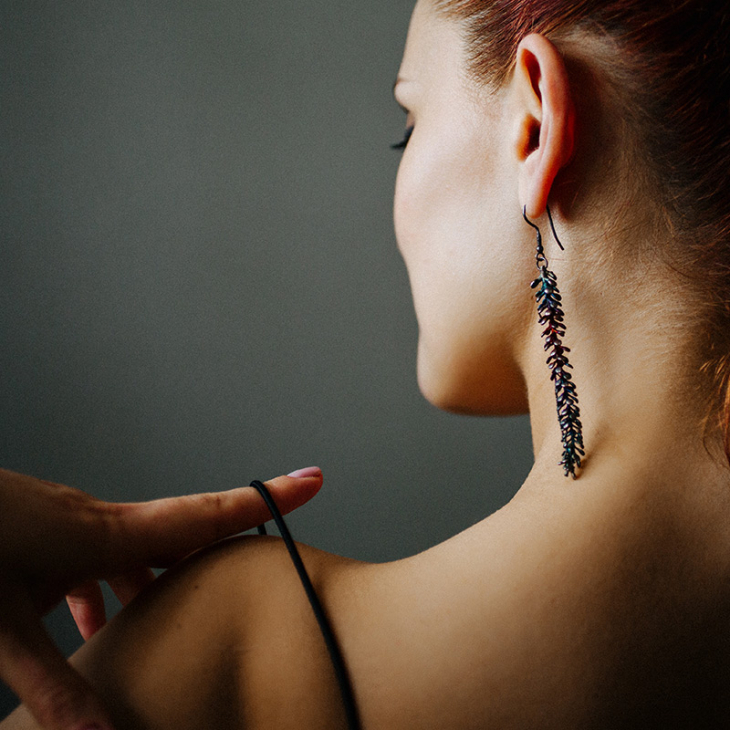 Серьги в серебре 3D, фото 2