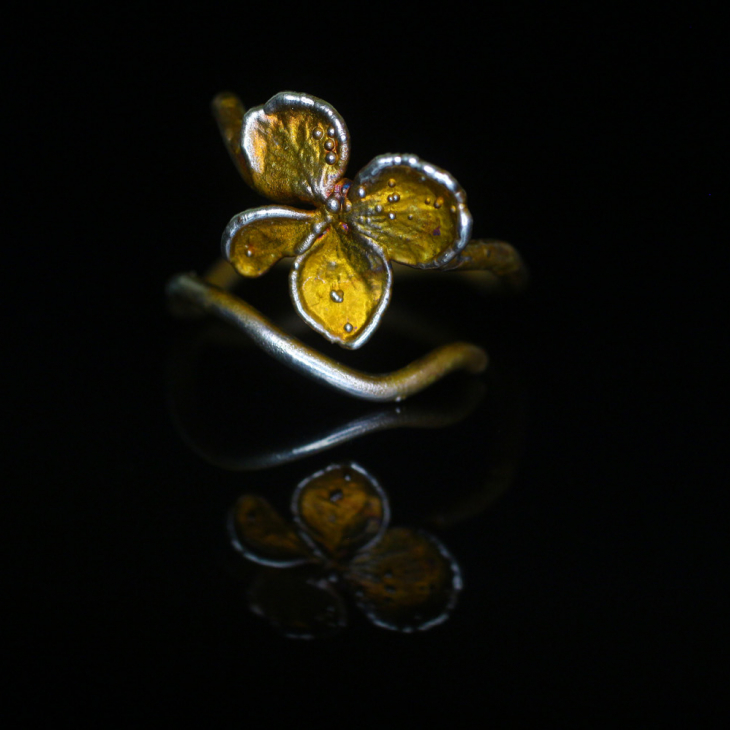 Rings in silver, Hydrangea , фото 1