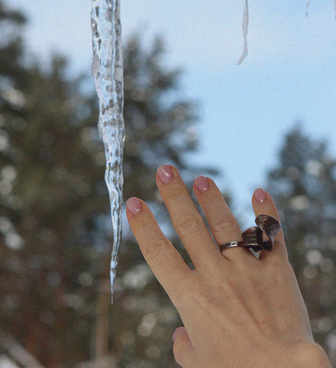 Кольцо в серебре Poison, Омела, фото 2