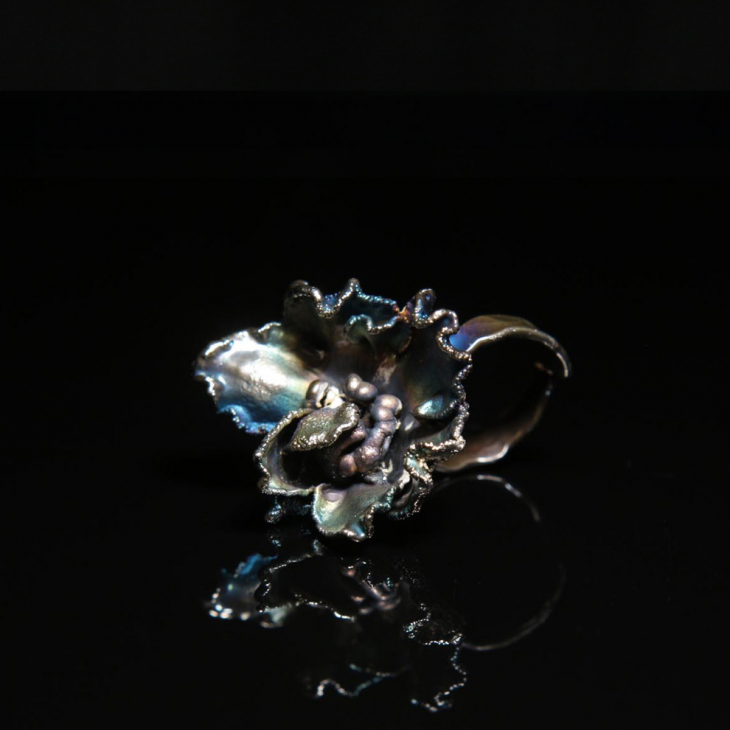 Кольцо в серебре Fleur de Magique, Фиалка, фото 2