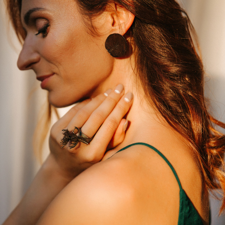 Кольцо в серебре Fleur de Magique, Василек, фото 5