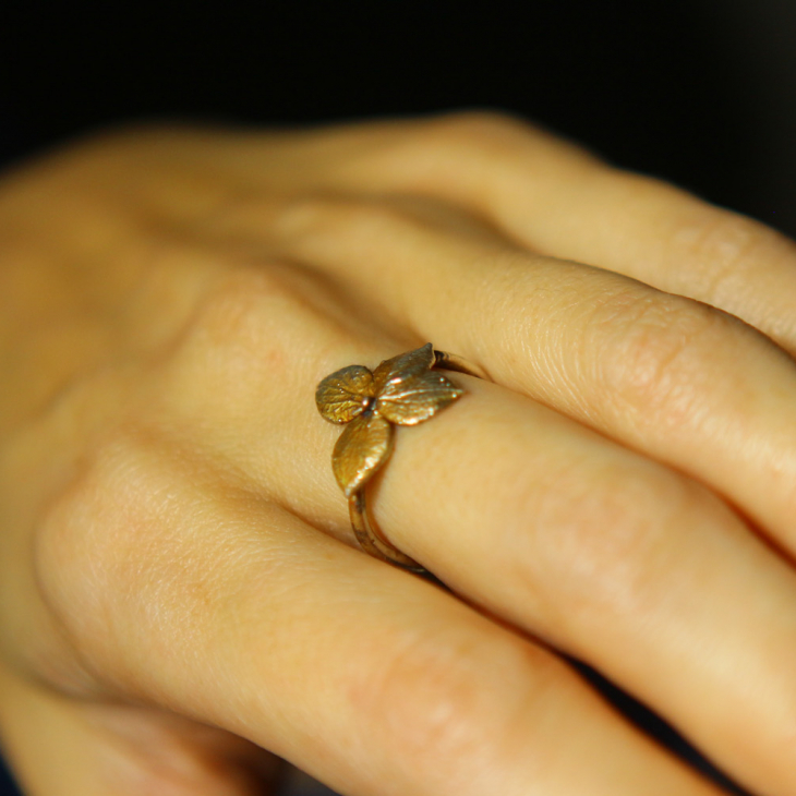 Ring in silver, Hydrangea , фото 3