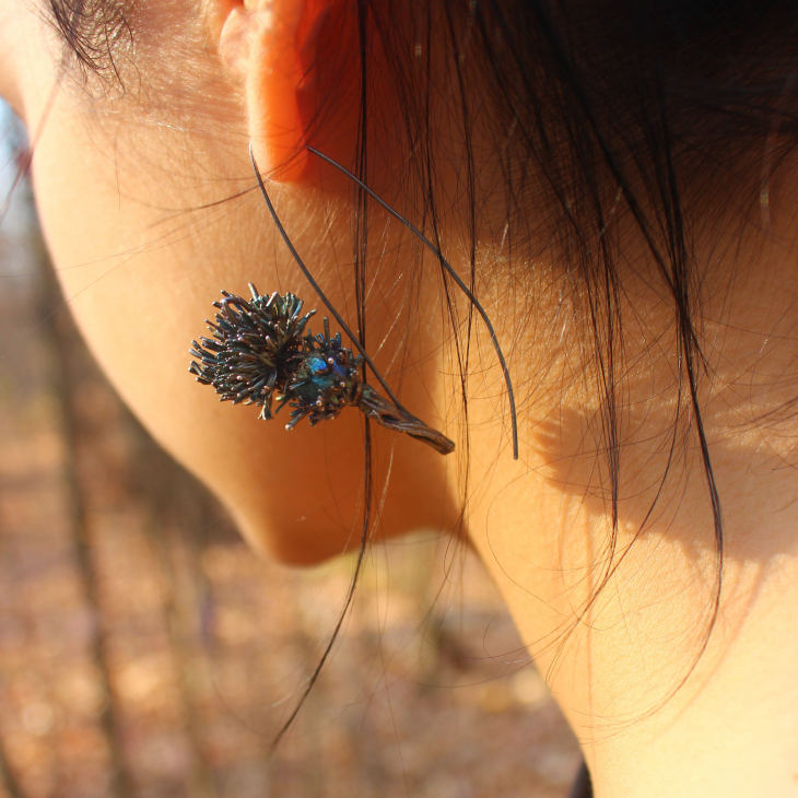 Серьги в серебре Fleur de Magique, Васильки, фото 4