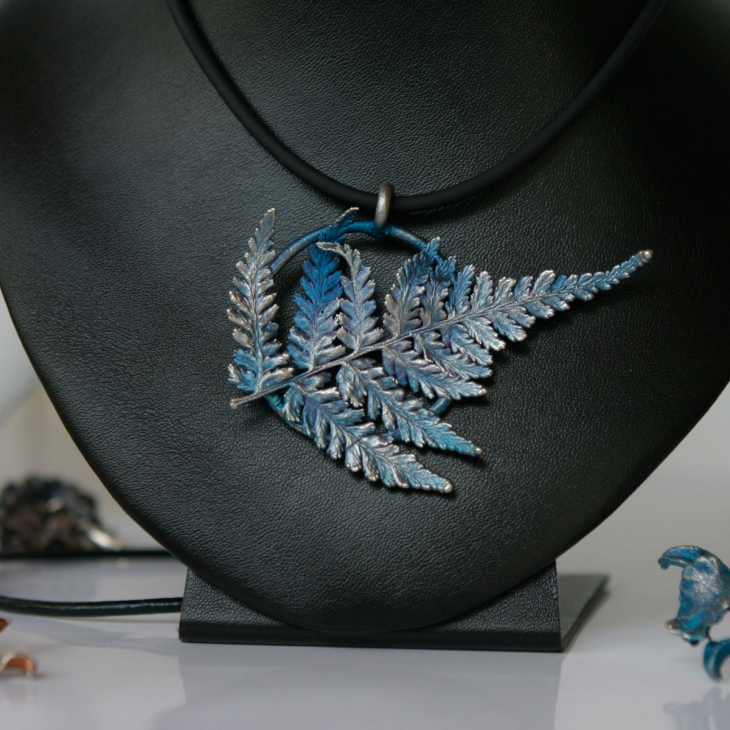 Кулон в серебре Fern Flower, Папоротник, фото 2