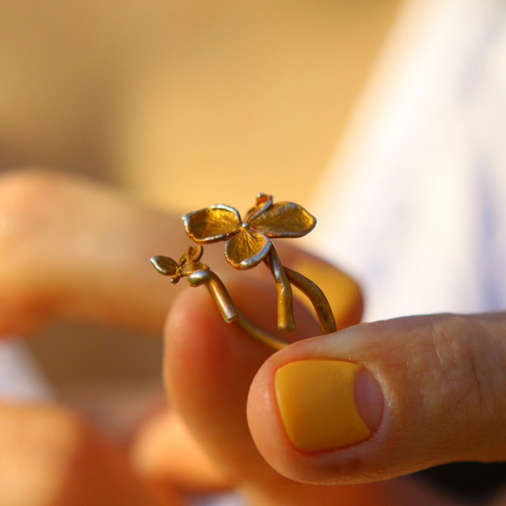 Rings in silver, Hydrangea , фото 4