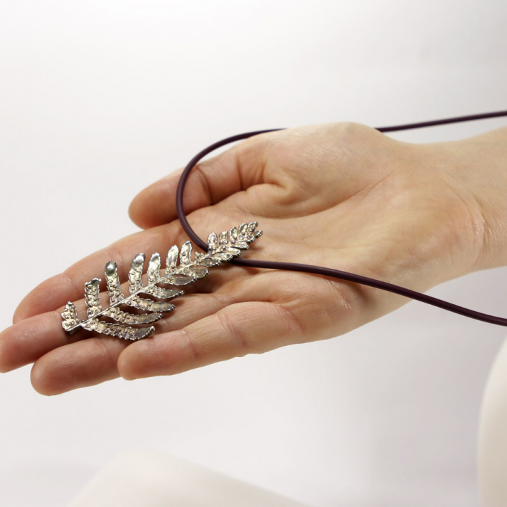 Кулон в серебре Fern Flower, Папоротник, фото 4