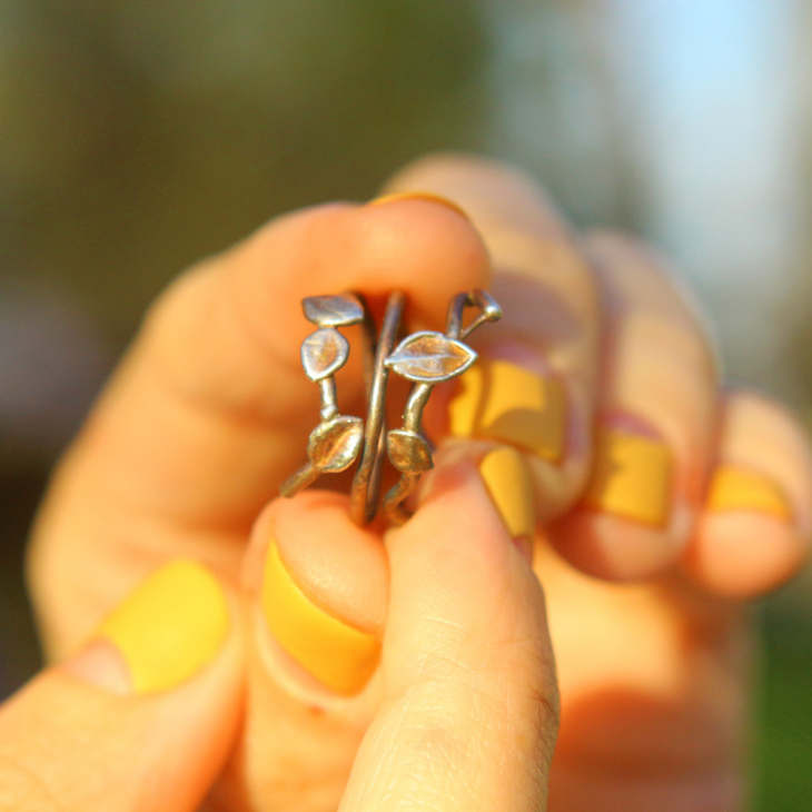 Rings in silver, Hydrangea , фото 4