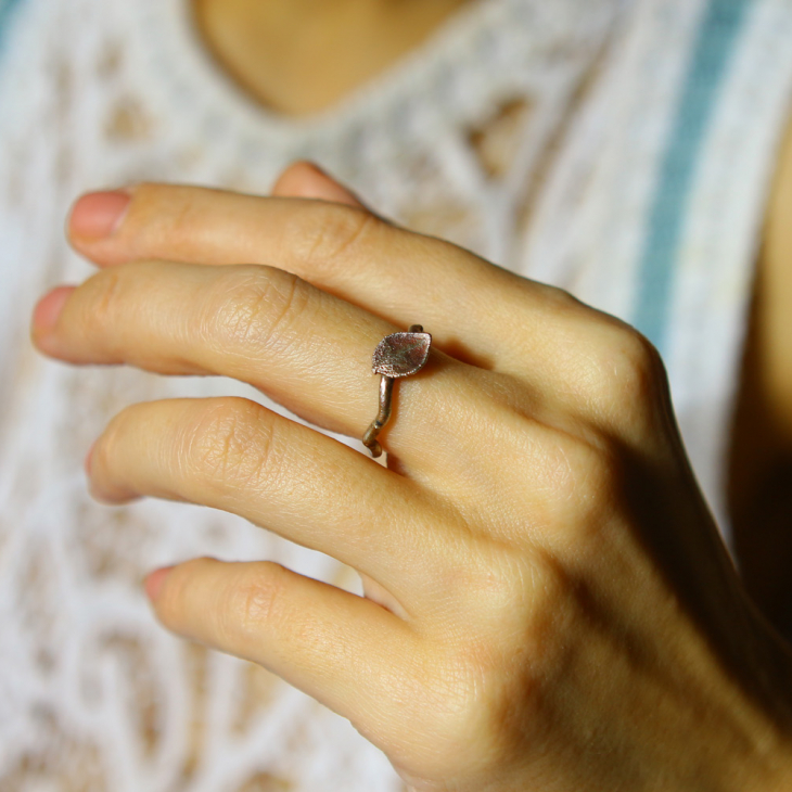 Ring in silver, Hydrangea , фото 2