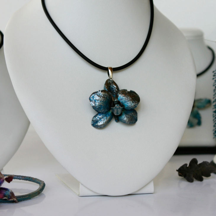 Кулон в серебре Fleur de Magique, Орхидея, фото 2