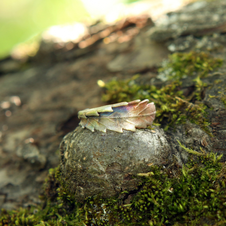 Кольцо в серебре Melancholy, Каннабис , фото 4