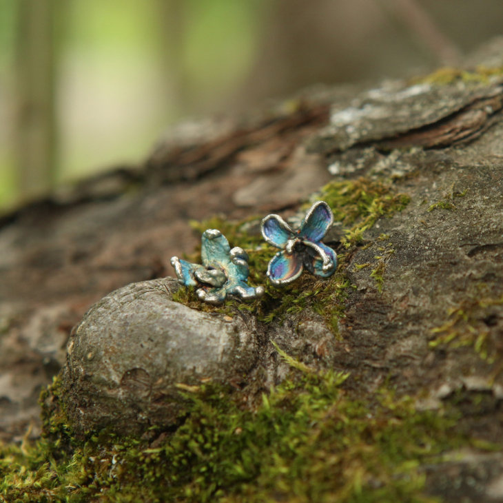 Серьги в серебре Fleur de Magique, Сирень, фото 3