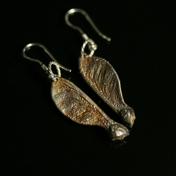 Серьги в серебре Wings of Desire, Клен, фото 3