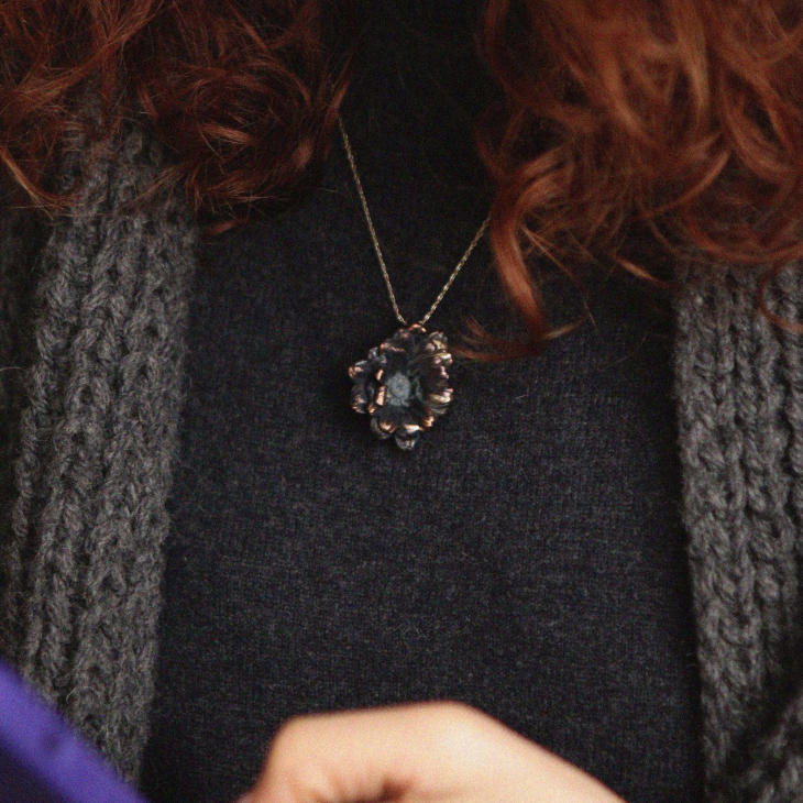 Кулон в серебре Fleur de Magique, Хризантема, фото 3