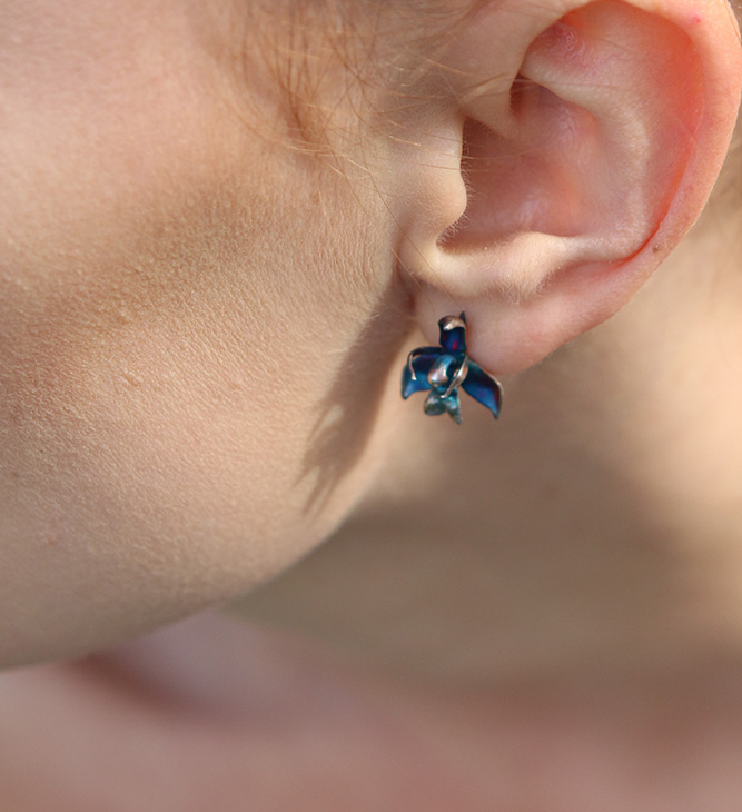 Серьги в серебре Fleur de Magique, Орхидея, фото 3