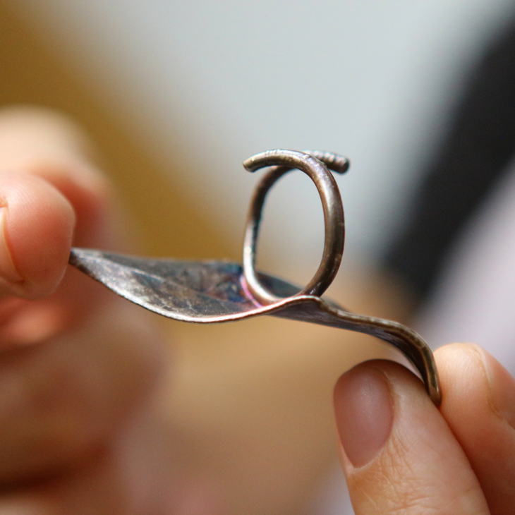 Laurel leaf ring in Silver, фото 3