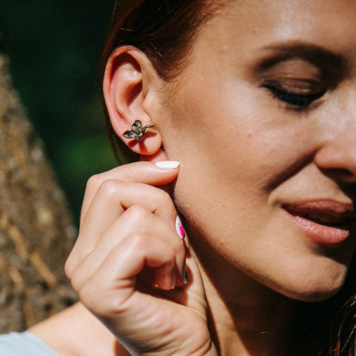 Серьги в серебре Fleur de Magique, Сирень, фото 2