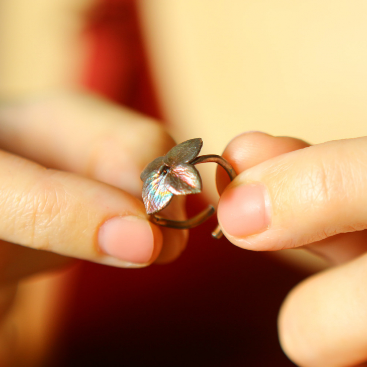 Ring in silver, Hydrangea , фото 4