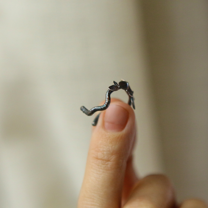 Ring in silver, Hydrangea , фото 2