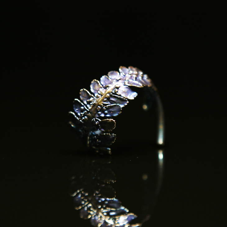 Кольцо в серебре Fern Flower, Папоротник, фото 1