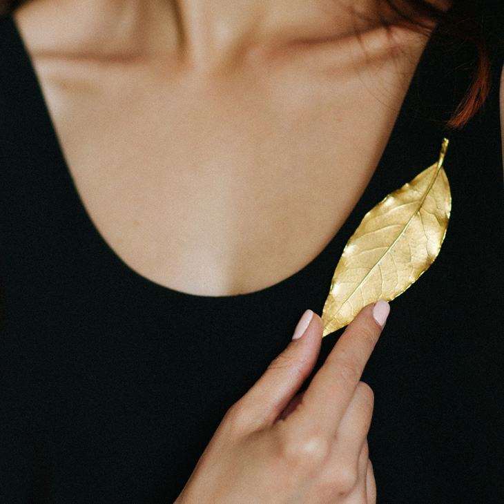 Кулон в золоте Love Alchemy, Лавр, фото 5