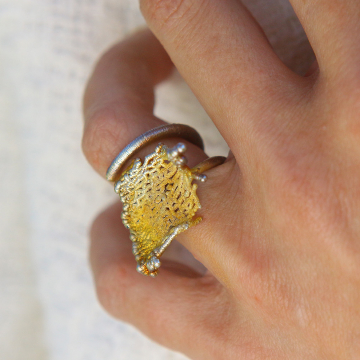 Ring in silver, Physalis, фото 3