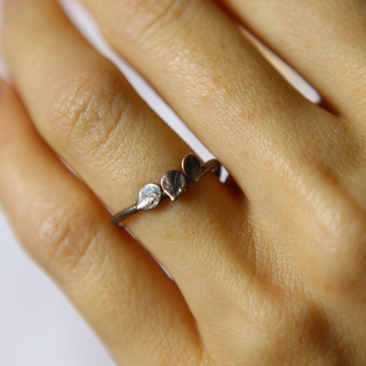 Ring in silver, Hydrangea , фото 2