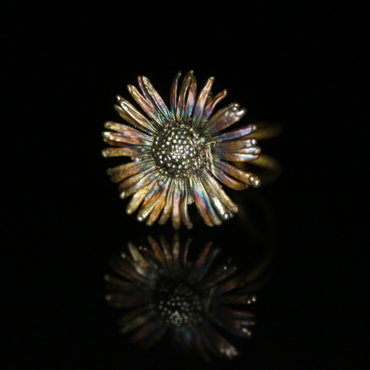 Cuff in silver, Chamomile, фото 4