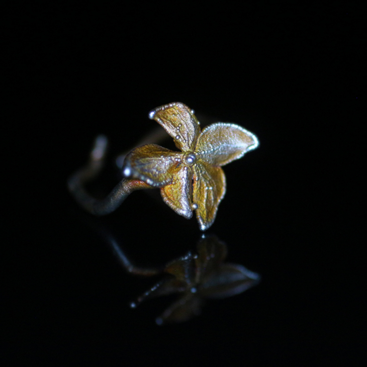 Ring in silver, Hydrangea , фото 5