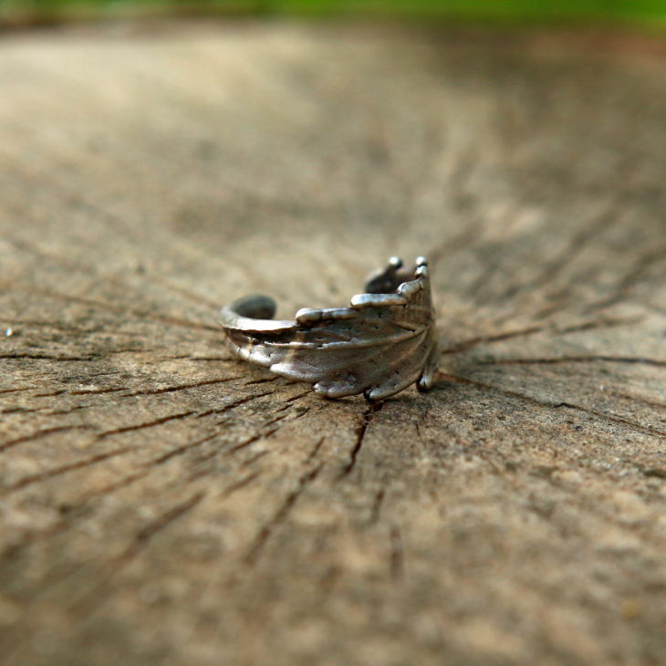 Кольцо в серебре Melancholy, Каннабис , фото 3