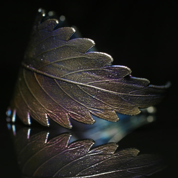 Браслет Flora в серебре, Каннабис, фото 3