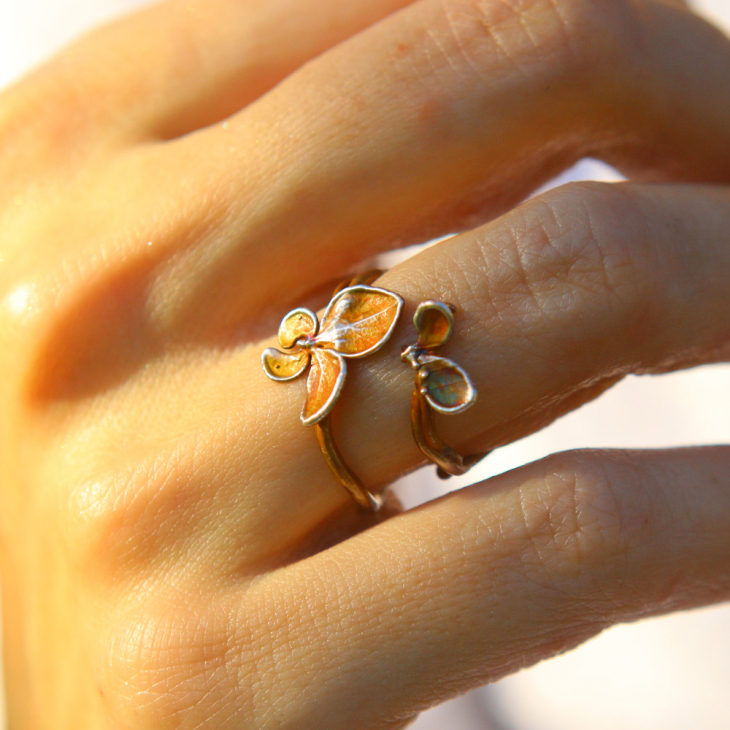 Rings in silver, Hydrangea , фото 4