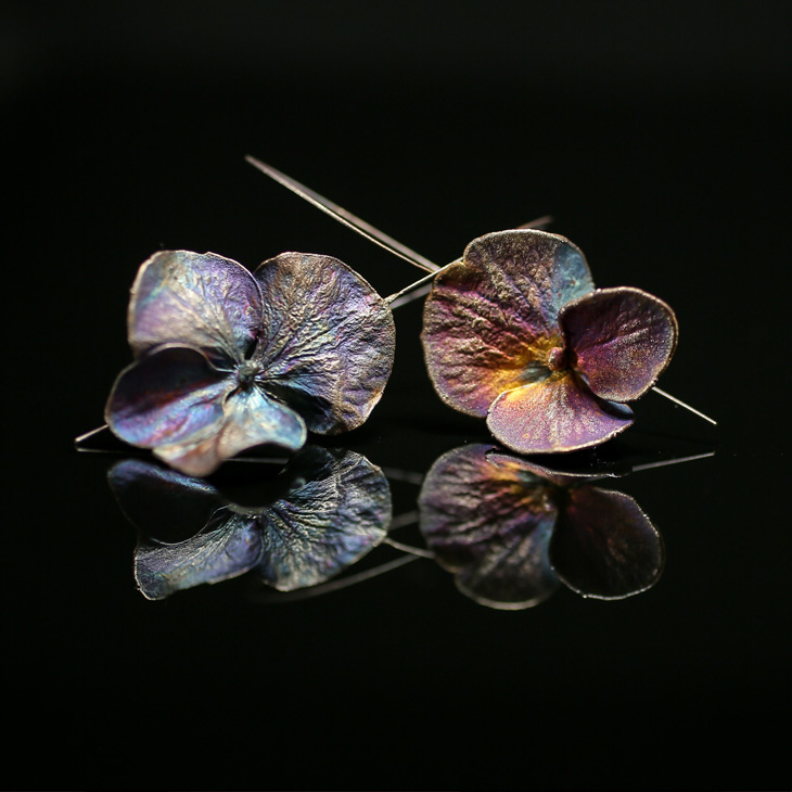 Серьги в серебре Fleur de Magique, Гортензия, фото 4