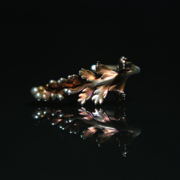 Кольцо Fern Flower в серебре, Папоротник, фото 2