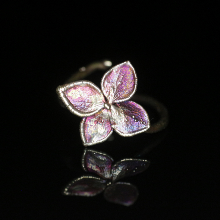 Ring in silver, Hydrangea , фото 4