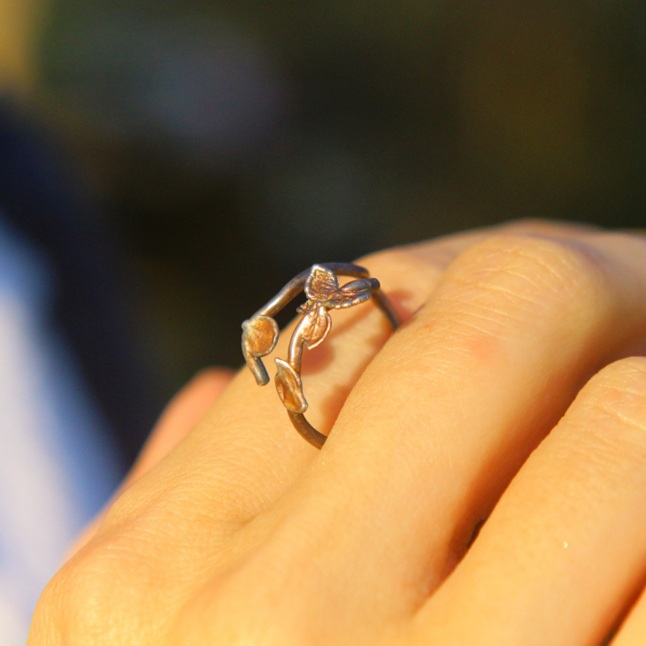 Rings in silver, Hydrangea , фото 3