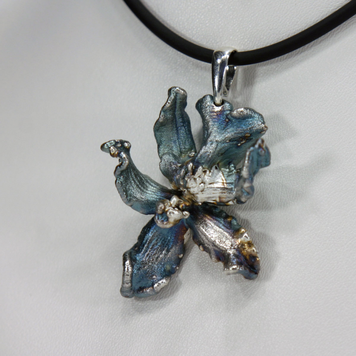 Кулон в серебре Fleur de Magique, Орхидея, фото 2