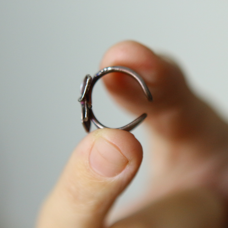 Cuff in silver, Hydrangea, фото 2