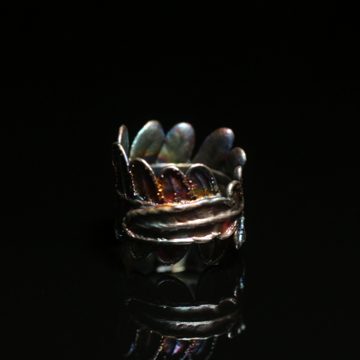 Кольцо Fern Flower в серебре, Папоротник, фото 7