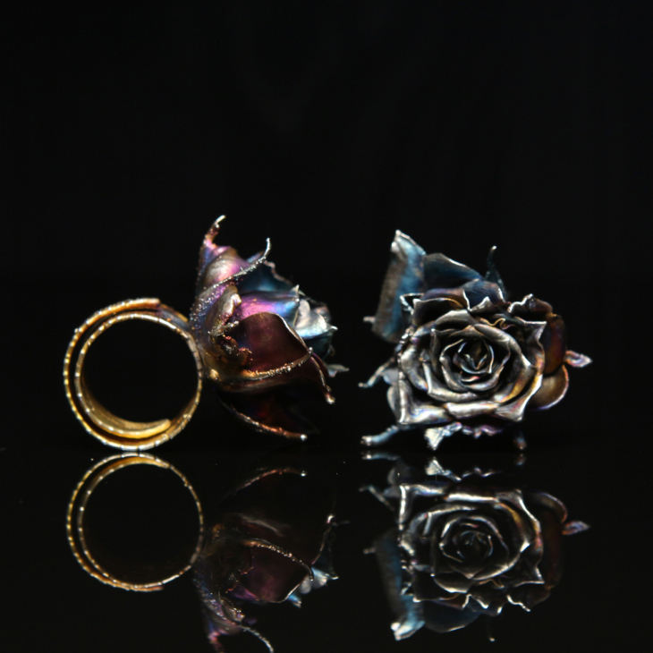 Кольцо в серебре Fleur de Magique, Роза, фото 3