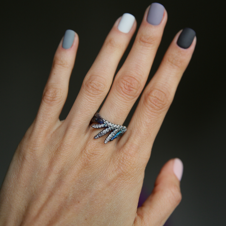 Кольцо в серебре Mystique, Туя, фото 3