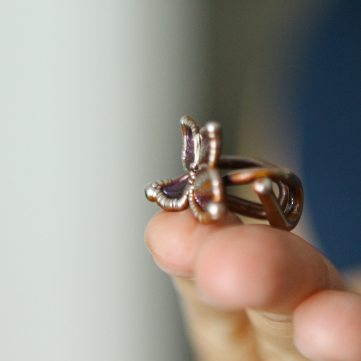Cuff in silver, Hydrangea, фото 2