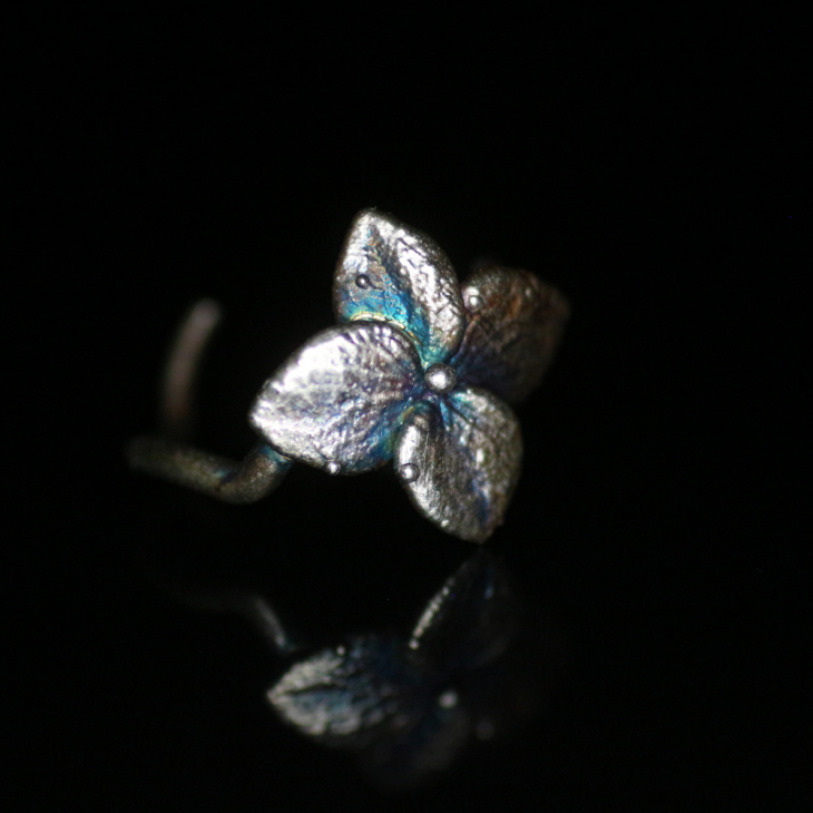 Ring in silver, Hydrangea , фото 3