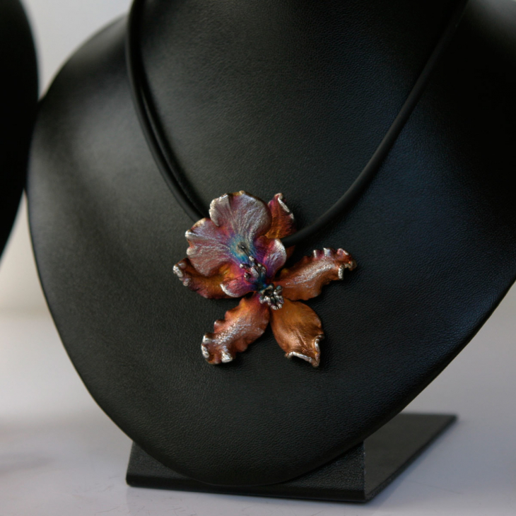 Кулон в серебре Fleur de Magique, Орхидея, фото 2