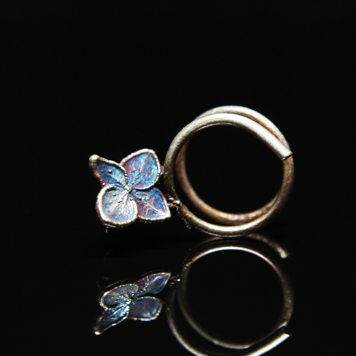 Кольцо в серебре Fleur de Magique, Гортензия, фото 3