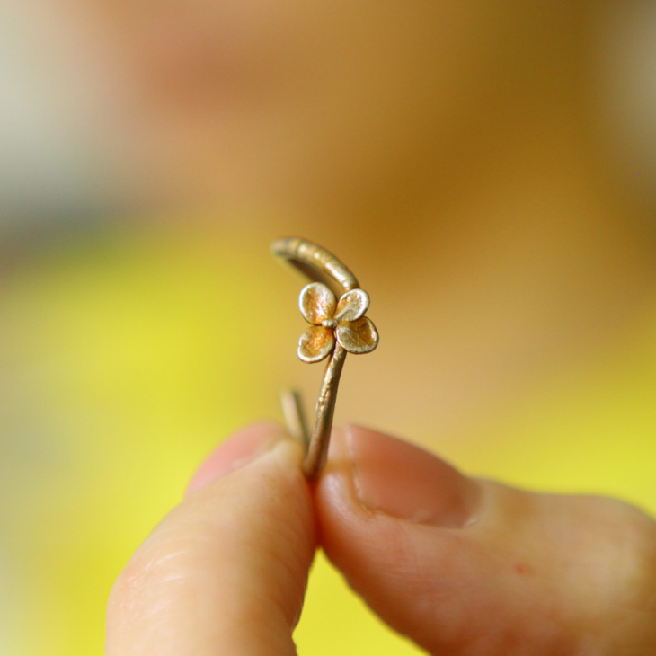 Ring in silver, Hydrangea , фото 3