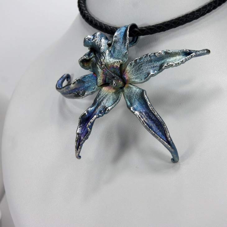 Кулон в серебре Fleur de Magique, Орхидея, фото 2