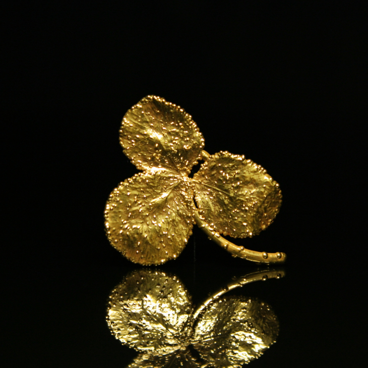 Кулон в золоте, Клевер, фото 2